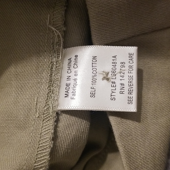 Altar'd state Wrap Mini skirt buttons side olive green size large - Picture 8 of 10